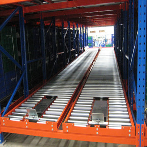 Factory Steel Durable Heavy Duty CE Certified Warehouse Gravity Carton Pallet Flow Roller Sliding Rack