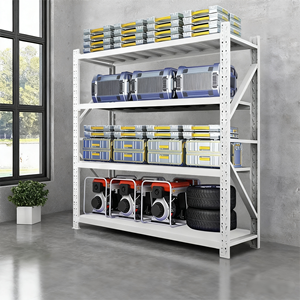 Metal Stacking Shelves 300kg 500kg Warehouse Racking Iron Shelving Stacking Racks &amp; Shelves Light Duty Warehouse Storage Rack