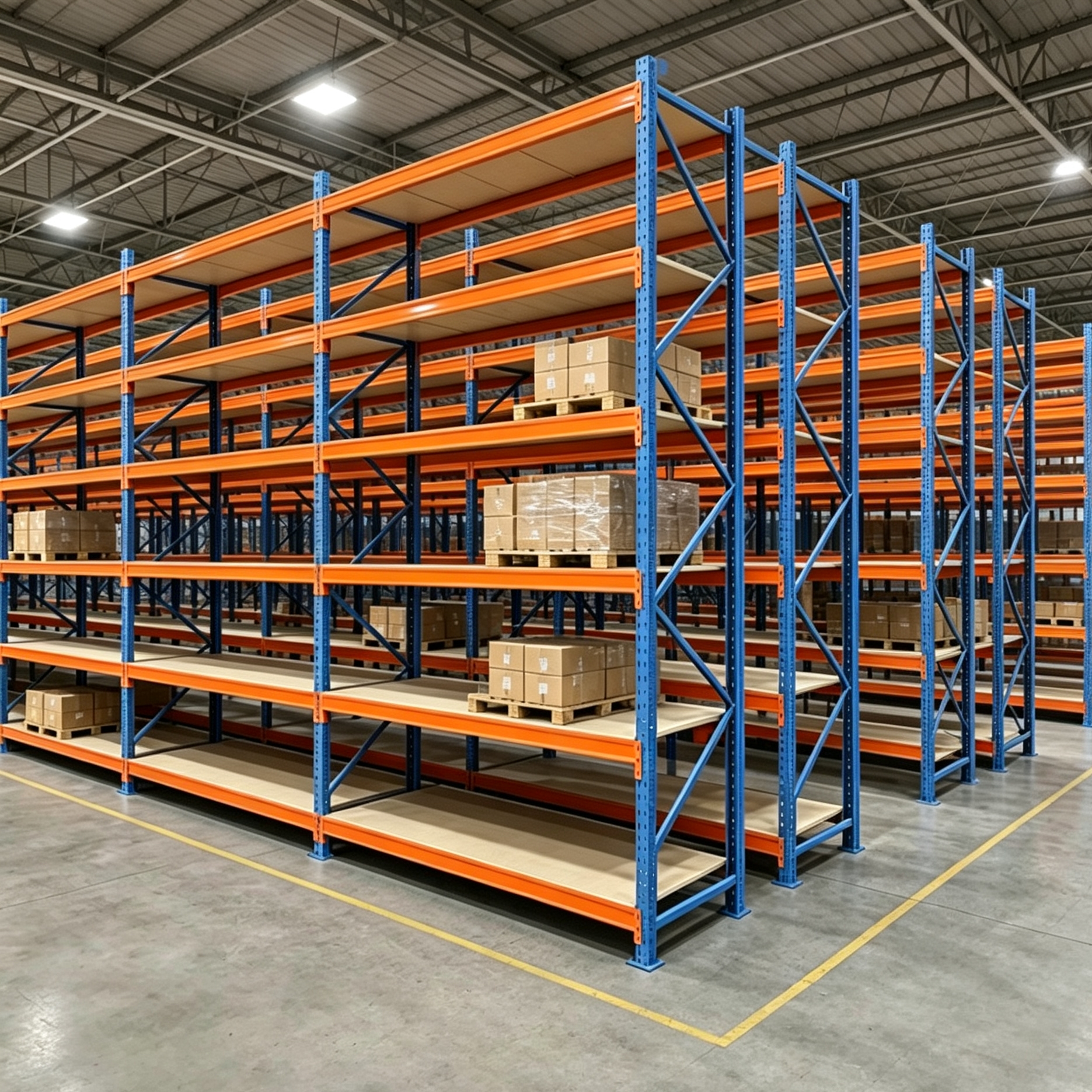 Heavy-Duty Adjustable Selective Pallet Racking System 1000-3000kg Load Capacity Stacking Warehouse Storage Shelves Pallet Racks