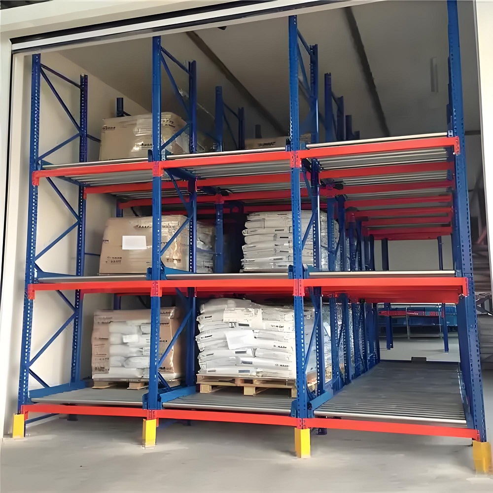 Factory Warehouse Storage Steel Foldable Gravity Flow Racking Live Pallet Rack Heavy Duty Multi-Level
