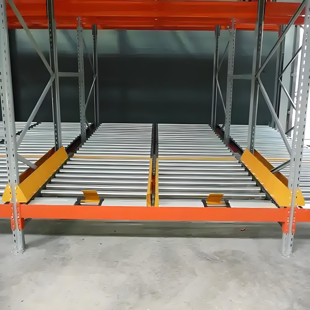 Custom Foldable Industrial Warehouse Pallet Flow Steel Roller Racks with Corrosion Protection Gravity Racking
