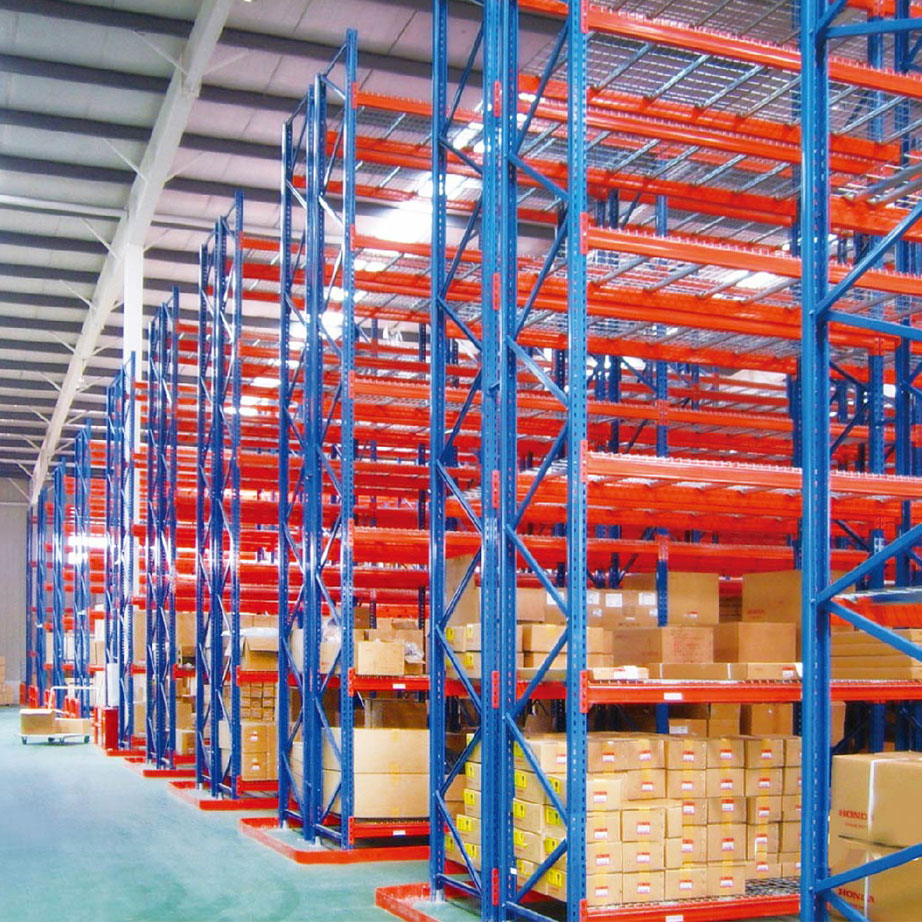 Narrow Aisle 5 Layer Heavy Duty Adjustable Cold Rolled Steel Shelving Space Optimize Cargo Storage Units