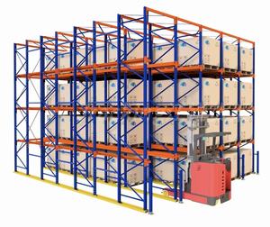Drive-through Shelving Stacking Racks Shelves Heavy Duty Through-type Steel Shelving with Corrosion Protection Adjustable Height