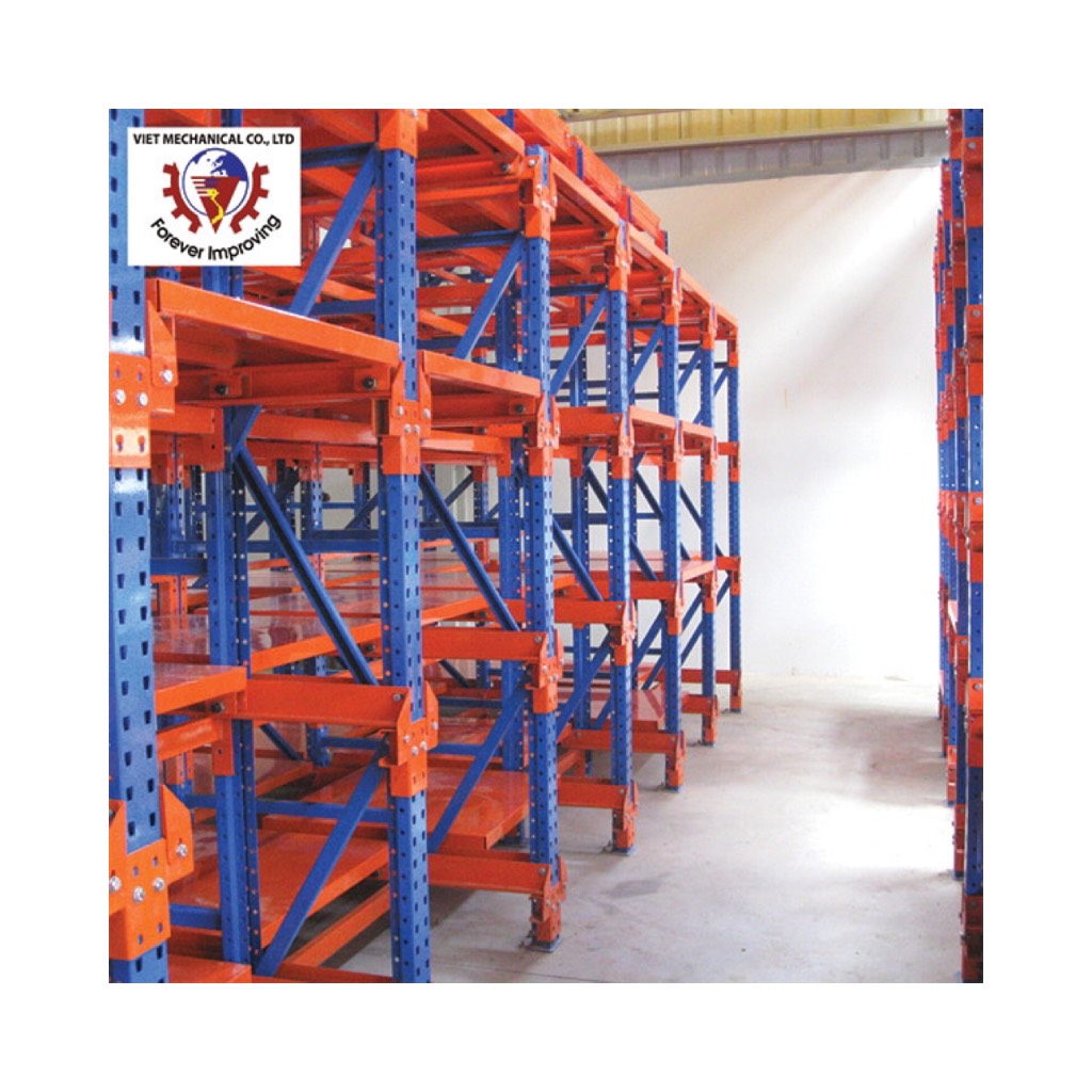 Mold Rack Vietnam Factory's Industrial Push-Back Pallet Rack System CE Certified Corrosion Protection Powder Coated Galvanized