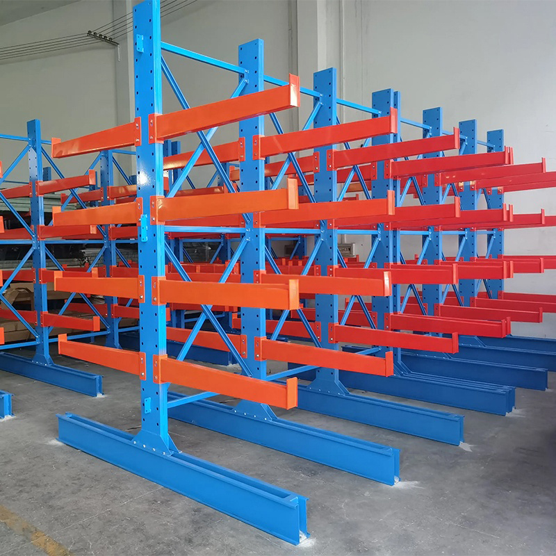 Factory Direct Heavy Duty Double Sided Steel Cantilever Rack for Industrial Warehouse Pipe and Steel Bar Storage System