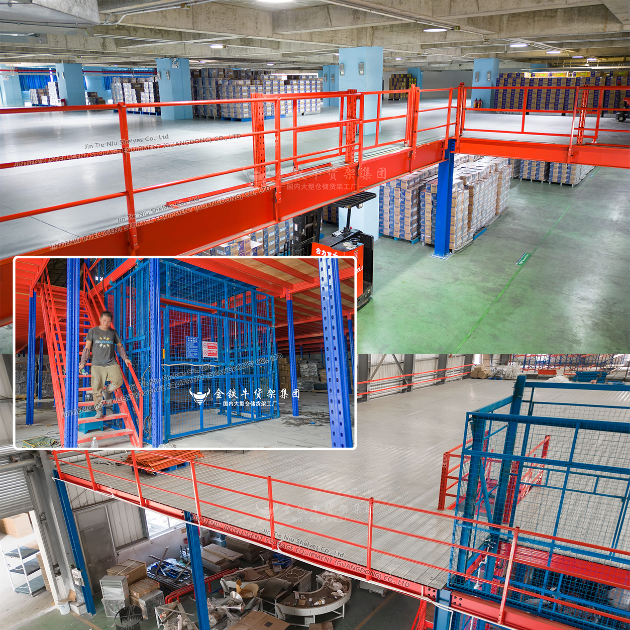 Custom I Beam Steel Structural Platform Mezzanine Floor Racking Loft for Warehouse Storage and Picking Area