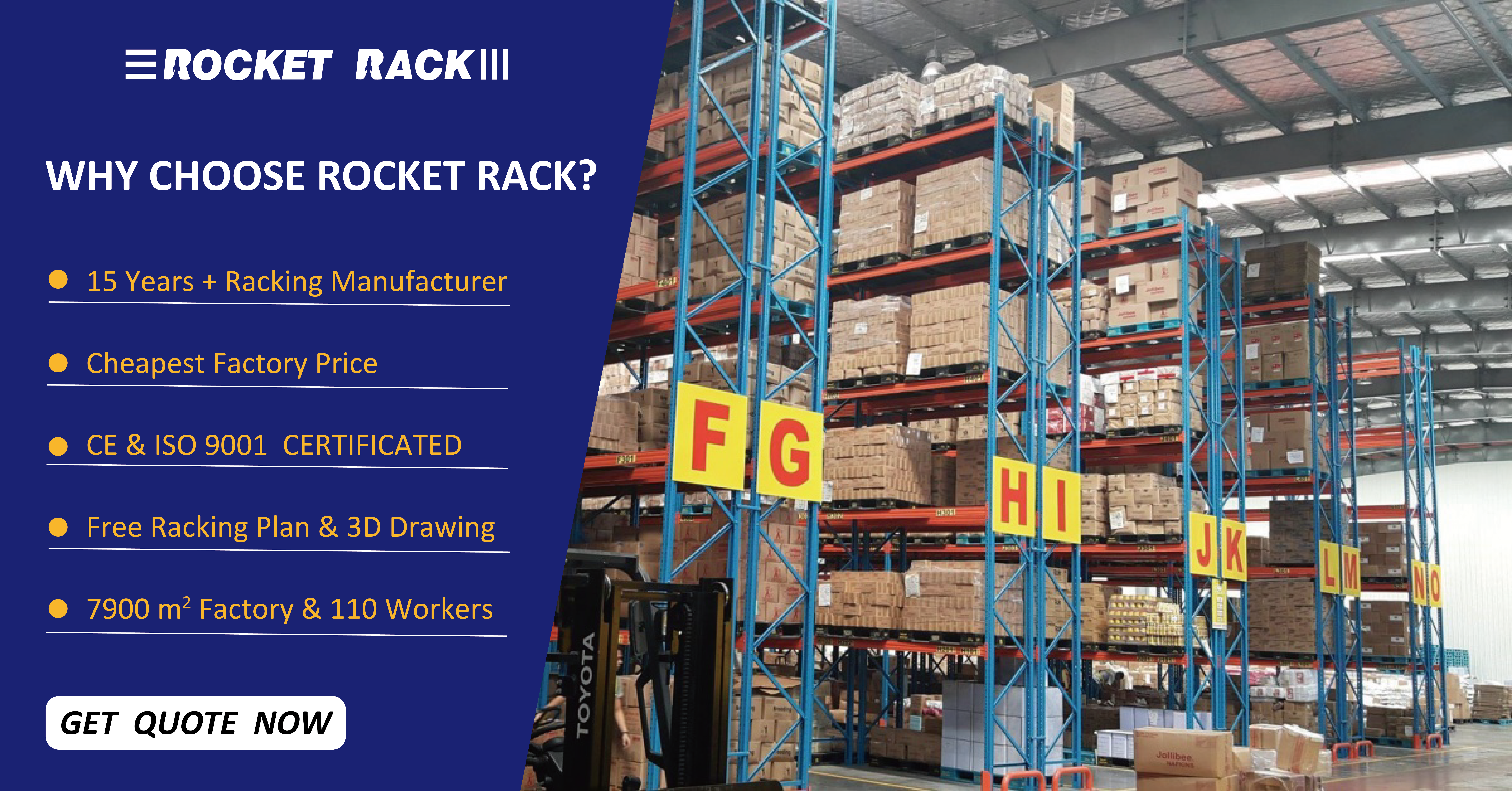 ROCKET RACK Heavy Duty Selective Racking