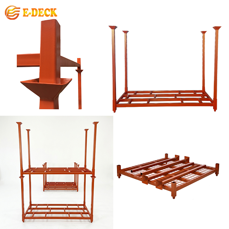 Customized Heavy Duty Metal Powder Coated Storage Steel Stacking Racks For Warehouse