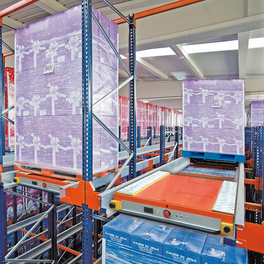 High Density 5 Layer Heavy Duty Radio Shuttle Racking Automated Pallet Storage System Cold Rolled Steel Powder Coated Finish for