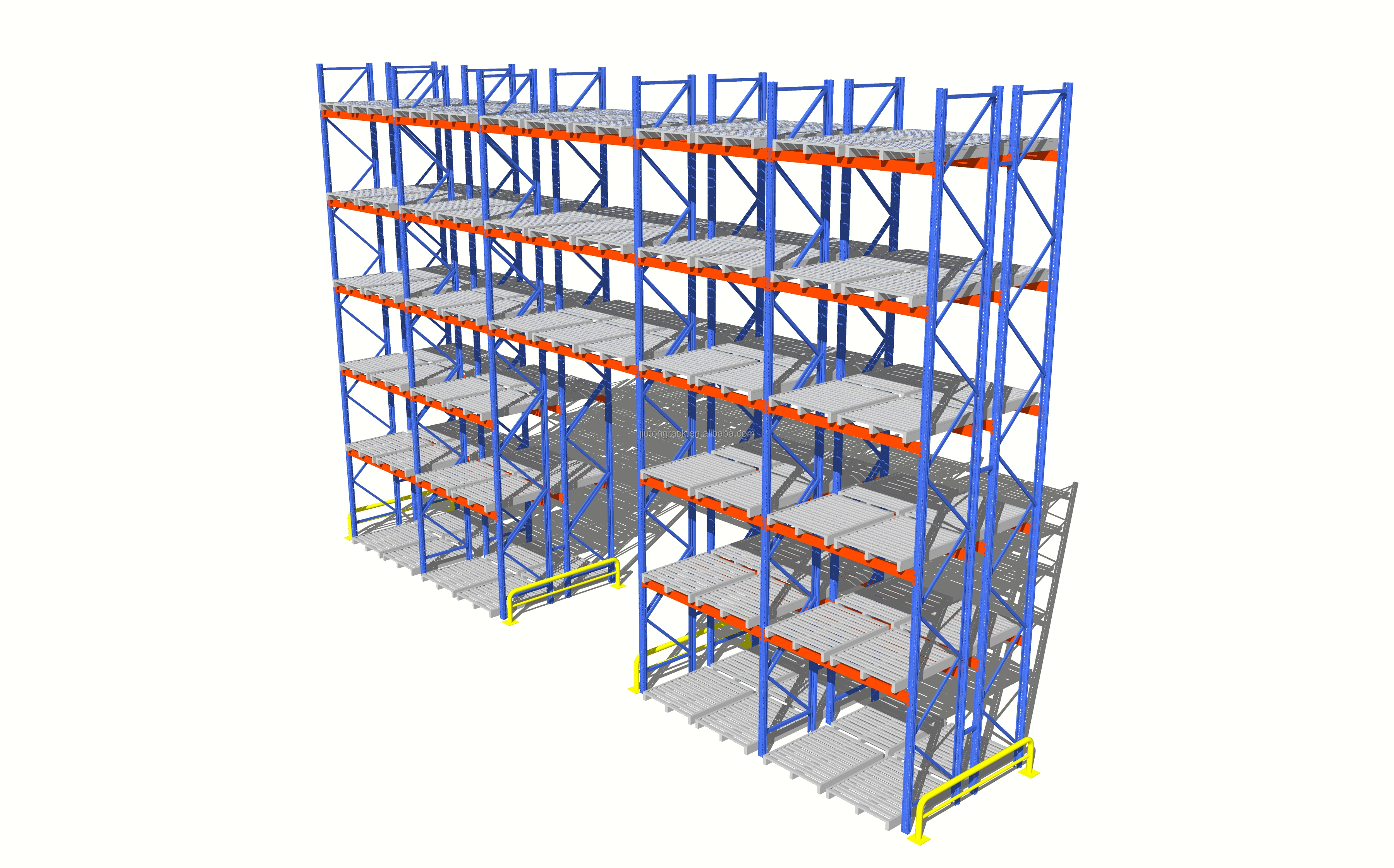 3D Storage Racks Layout Model