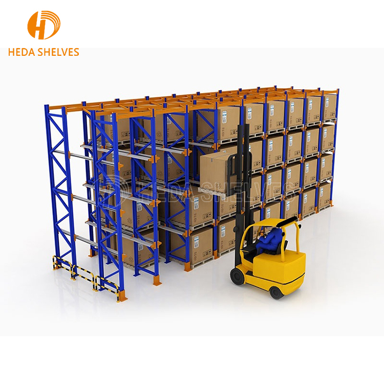 High-Capacity Drive-In Pallet Racking Storage System Drive-Thru Rack For LIFO Pallet Organization Drive in Racking Steel Units