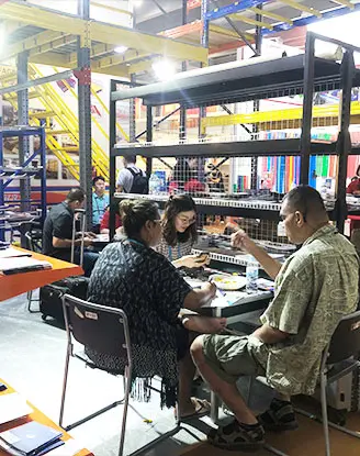 International clients visiting HEDA trade show display
