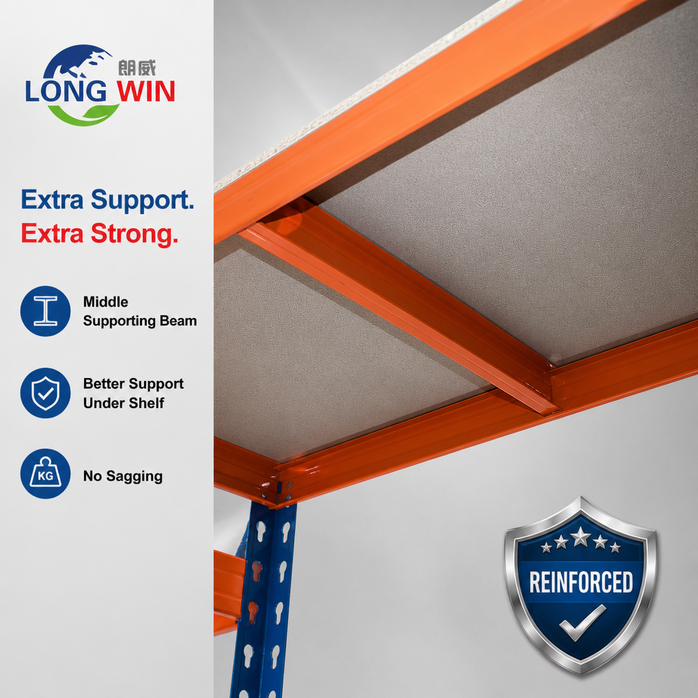 Extra Heavy Duty Boltless Steel Rack 5-Tier Adjustable 2000kg Rivet Lock Garage Warehouse Heavy Duty Warehouse Rack