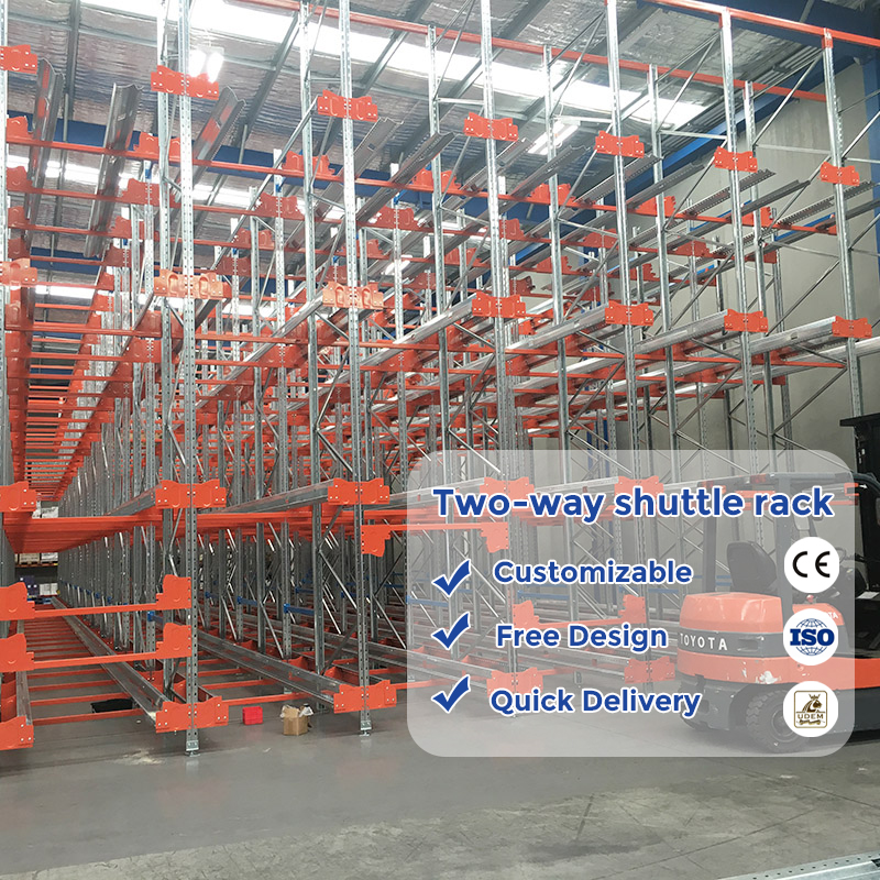 Automated Shuttle Pallet Racking System Two Way Shuttle Racking System