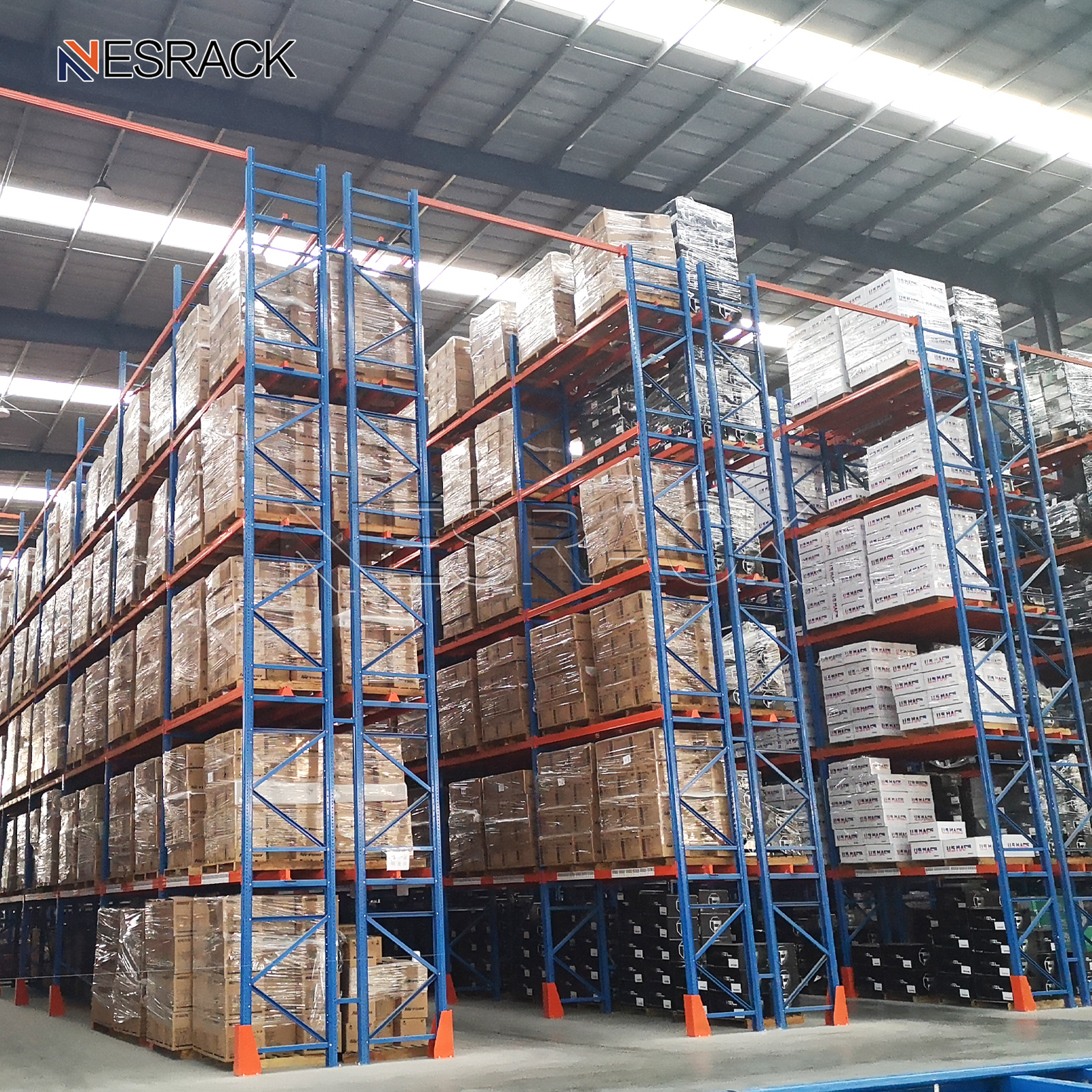 European-Warehouse Industrial Steel Selective Pallet Racking Shelving System Corrosion Protection Heavy Duty Multi-Level
