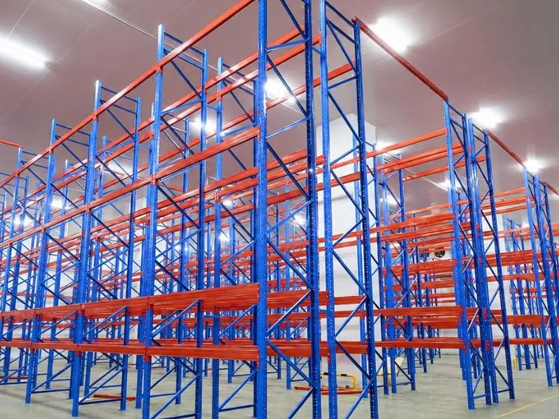 Cold storage radio shuttle and drive in racking