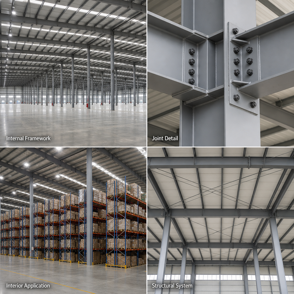 Construction Design Light Steel Structure Metal Building Warehouse For Storage Steel Structure Warehouse