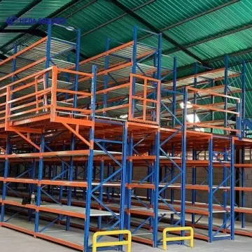 Rack supported mezzanine with selective racking bases