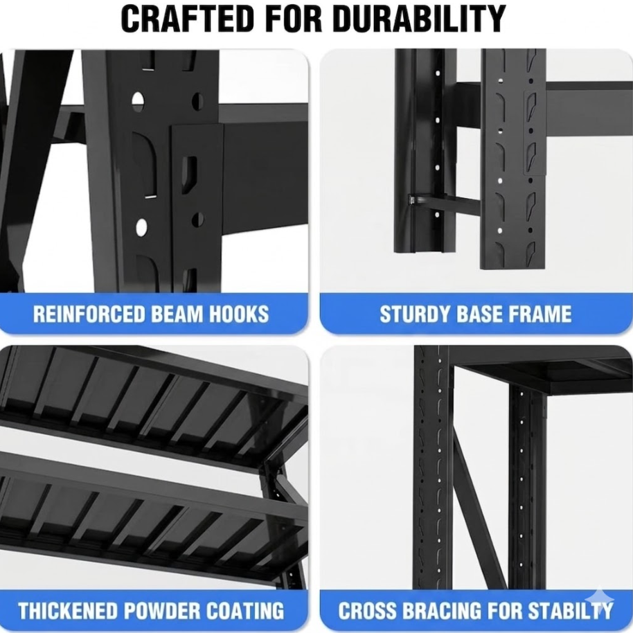 Heavy Duty Warehouse Storage Industrial Shelf Rack Metal Shelving with Steel Deck to Storage
