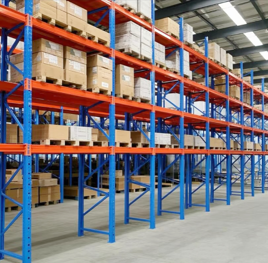 Teardrop Pallet Rack Industrial Grade Heavy Duty 3-Layer Adjustable Iron Steel Storage Rack Boltless Anti-Rust Corrosion