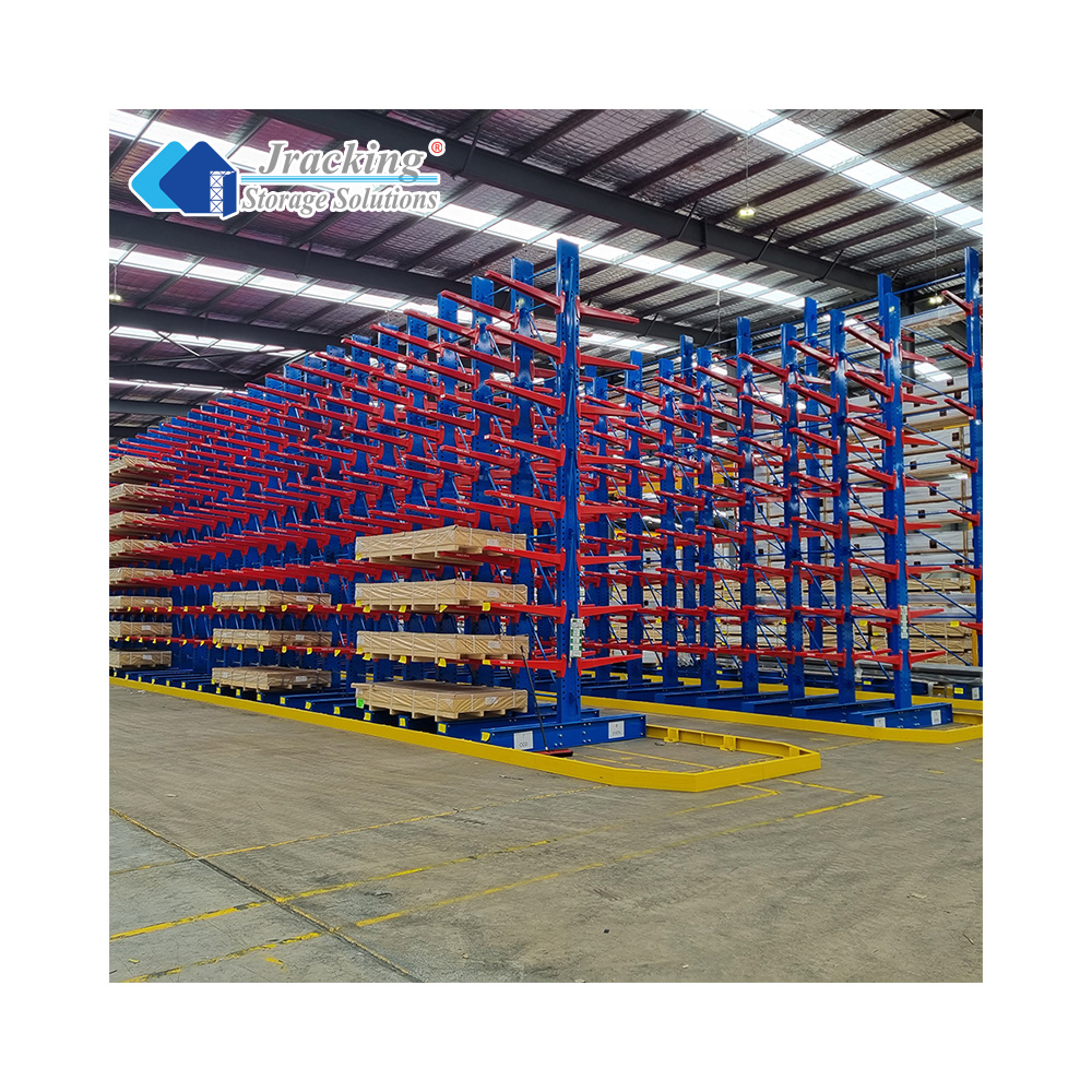 Jrackng High Capacity Heavy Duty Warehouse Storage Long Arm Cantilever Racking For Timber