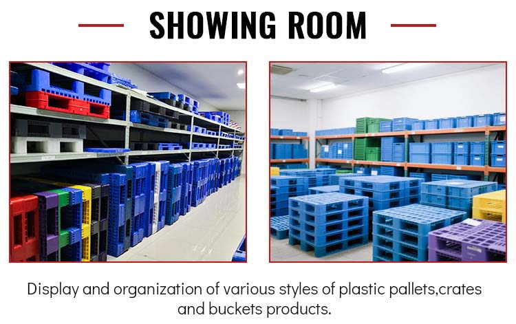 Space Saving Nestable Solid Top Plastic Pallets Distribution 9-Legs Shipping Pallet for Warehouse Storage ODPC