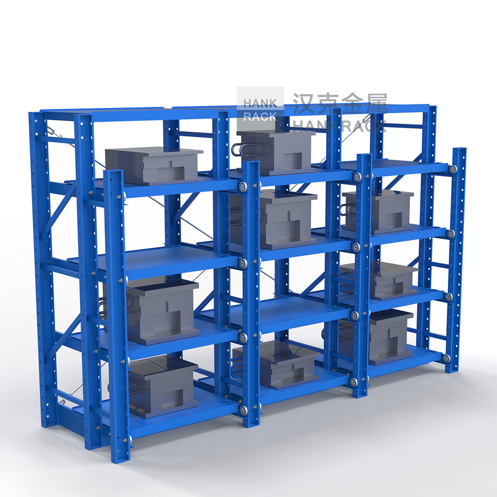 Heavy Duty Steel Mold Rack System Storage Equipment with Stackable &amp; Collapsible Design Powder Coating Finish