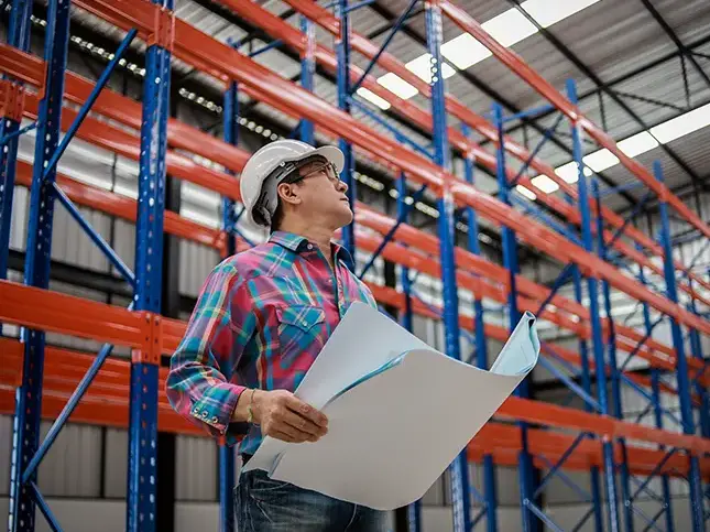 Building supplies racking for rebar pipes and tiles