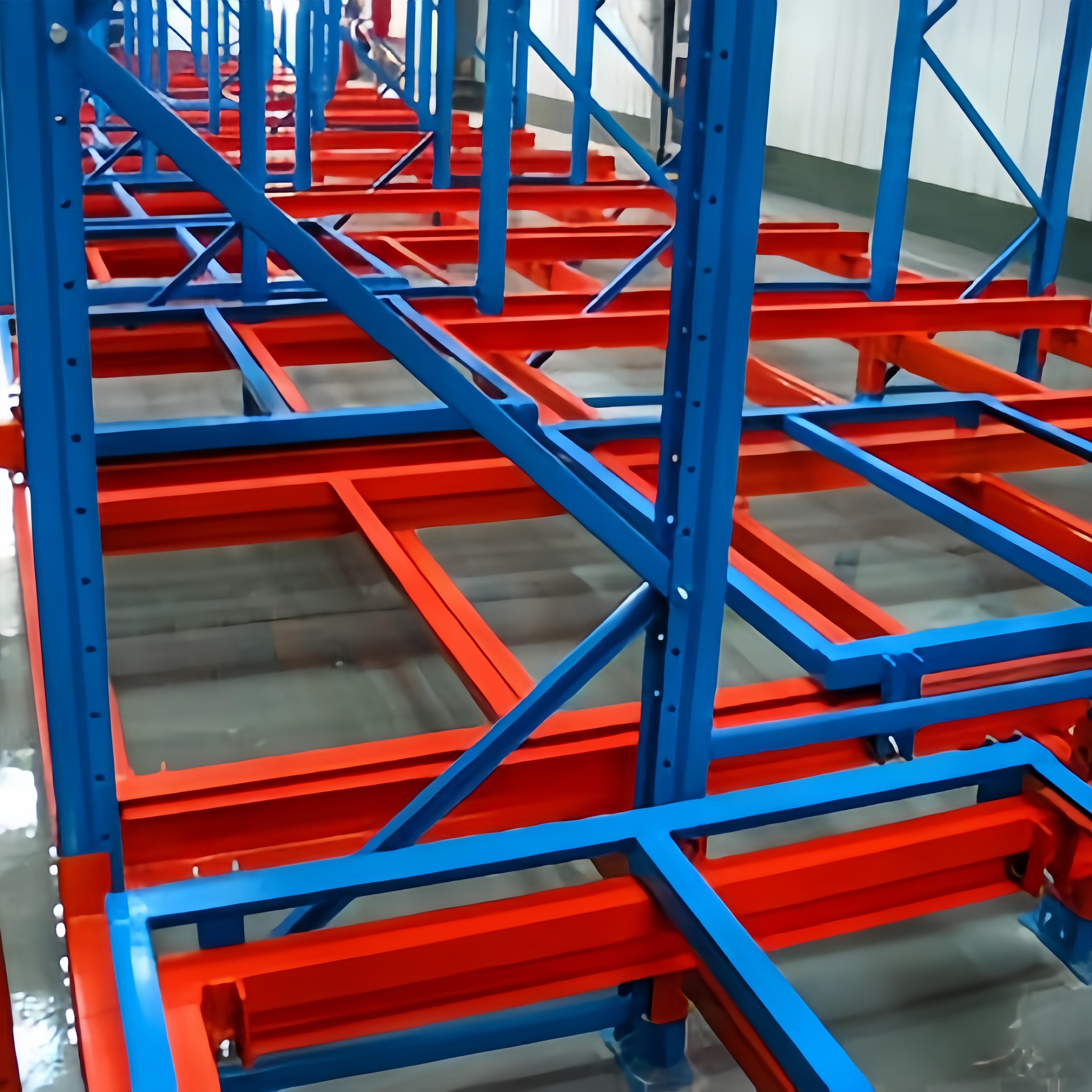 Cold Storage Warehouse Metal Push-Back Pallet Racking System Cargo &amp; Storage Equipment