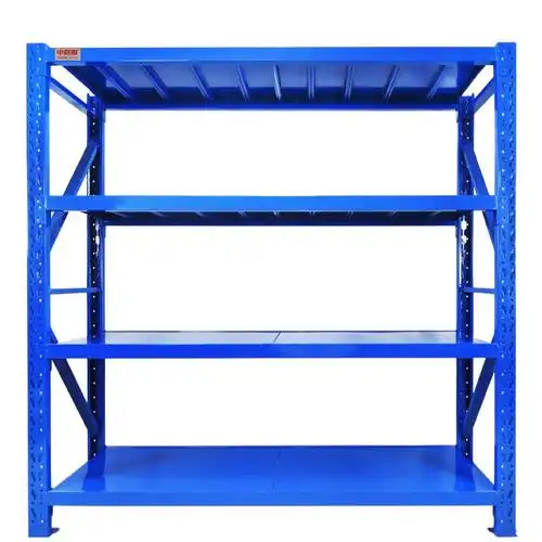 Mracking Industrial Light Duty Durable Steel 5 Adjustable Snap-In Storage Racks Longspan Shelving Powder Coating Garage