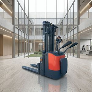 Hot Sale All Terrain Pallet Stacker 1.5ton 2Ton 4m 5m Full Electric Stand Drive Hydraulic Electric Pallet Stacker Warehouse
