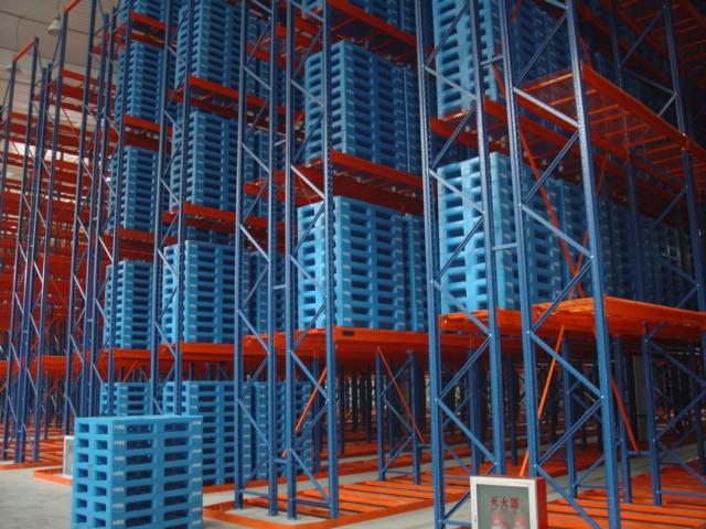 Low Price Steel Adjustable Foldable Durable Heavy Duty 3-Layer Push-Back Pallet Rack Galvanized Warehouse Racking Rack Shelves