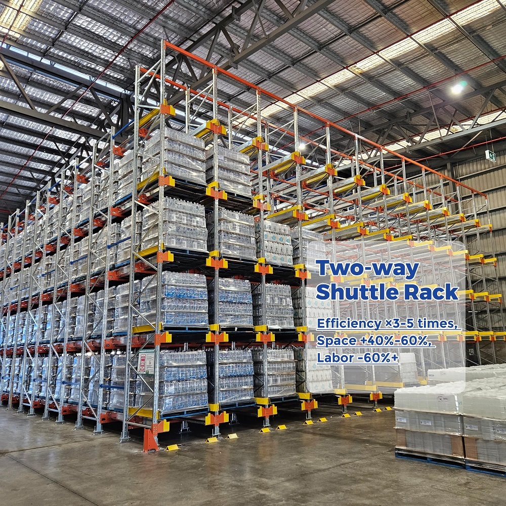 Automated Shuttle Pallet Racking System Two Way Shuttle Racking System