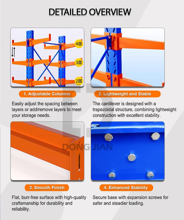 DJ Steel Cantilever Racks 00kg to 1200kg Capacity Sliding Gate Track Door Channel Hanger Roller 600kg 1200kg Cantilever Racking