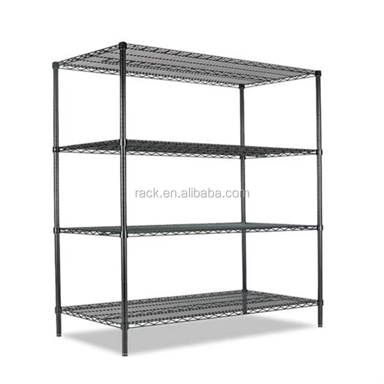 4 Layer Rack NSF Approved 800lbs Heavy Loading Capacity Warehouse Storage Steel Metal Racking Shelf