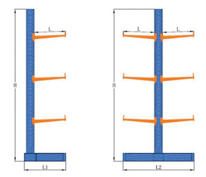Jracking CE Certified Warehouse Storage Shelving Rack Adjustable Heavy-Duty Cantilever Rack for Steel Profile Storage