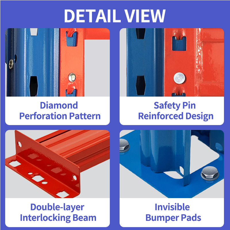 Warehouse Shelving Heavy-duty 3-Layer Drive-in Pallet Racking System with Cold Rolled Steel and Epoxy Coating for Factory Use