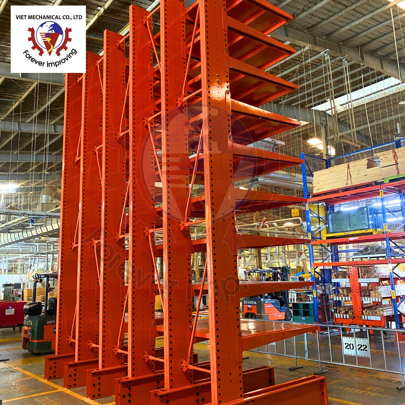 Strong Cantilever Rack Built For Safe And Organized Storage In Factories And Distribution Centers