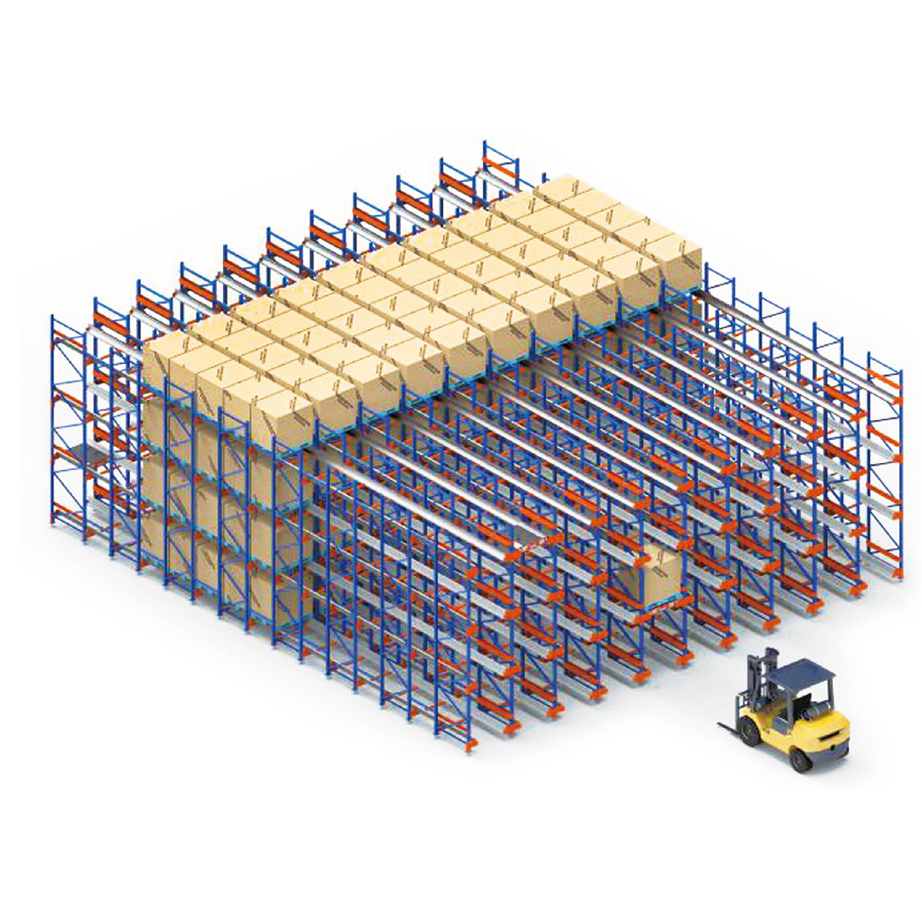 High Density 5 Layer Heavy Duty Radio Shuttle Racking Automated Pallet Storage System Cold Rolled Steel Powder Coated Finish for