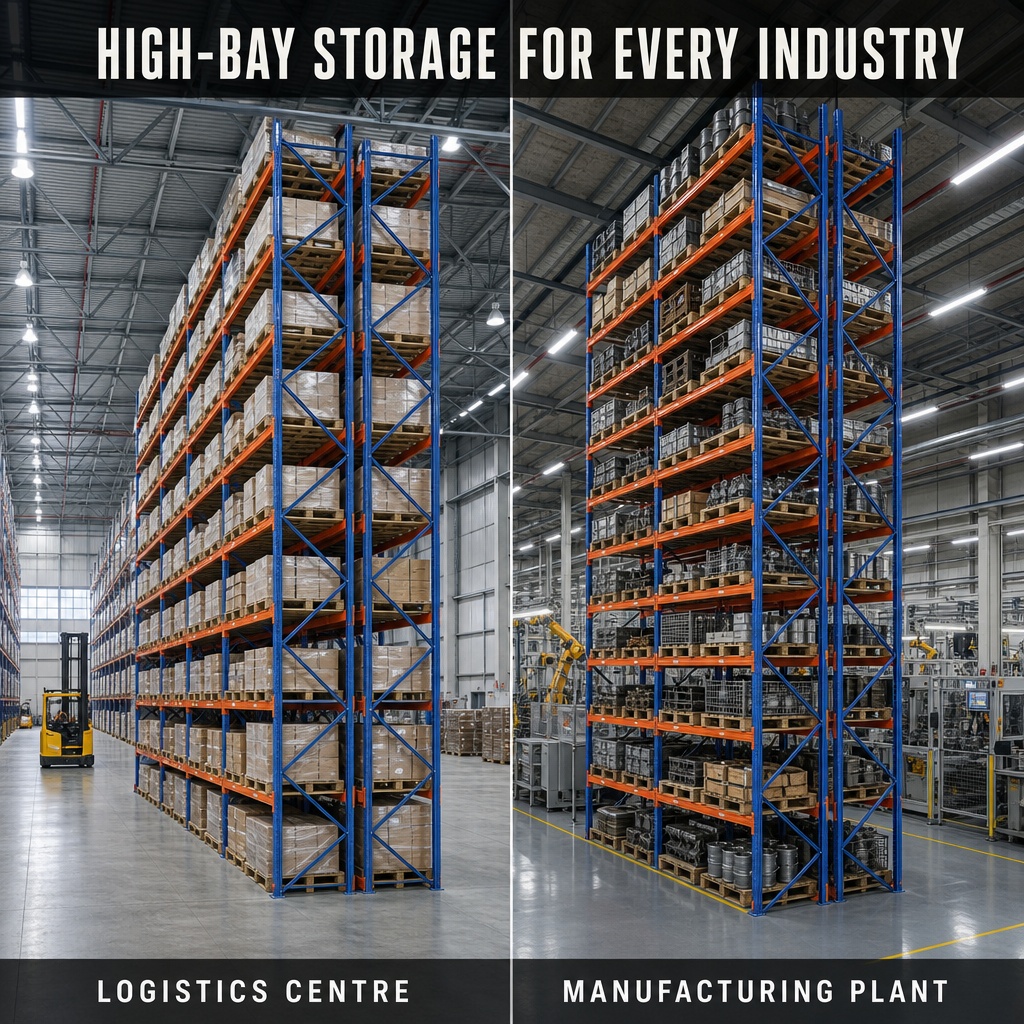 Heavy Duty High Bay Pallet Beam Rack 7 Levels 3500kg Per Shelf H7800mm Forklift Compatible Warehouse Racking
