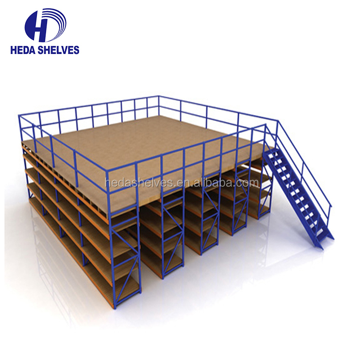 Warehouse Storage Steel Shelving System Metal Mezzanine Racking Industrial Structure Platform