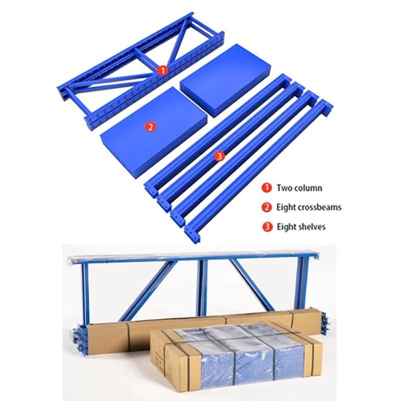 Boltless Storage Shelf Adjustable Warehouse Storage System Free Combination Main-sub Shelf