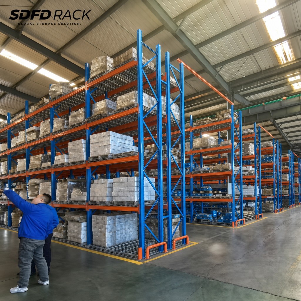 Competitive Price Warehouse Storage Rack Adjustable Customized 5 Level Heavy Duty Industrial Pallet Racking with Steel Shelves