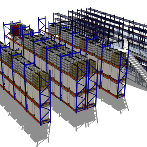 Steel Storage Rack System Q235B Heavy Duty Pallet Racking Under 12m with 90x70x2.0mm Upright Column and 60-80um Powder Coating