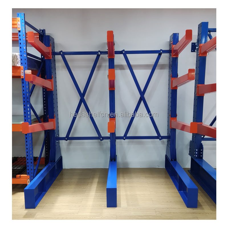 Industrial Rack Shelving Single Sided Heavy Duty Cantilever Racking System Cantilever Racks For Sale