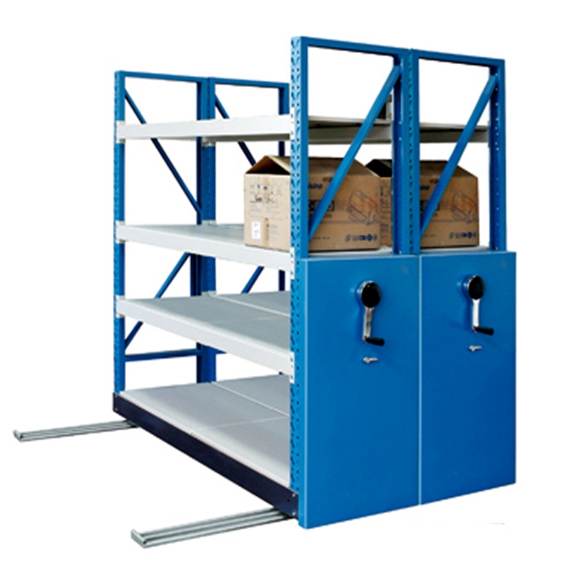 Modern Industrial Adjustable Cargo Mobile Shelving Durable Metal Iron Commercial Furniture Storage for Warehouses Supermarkets