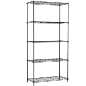 MZG 1250 lbs Narrow 5 Tier Shelf Metal Storage Shelves Rack Elegant Wire Shelving for Garage Kitchen Bathroom Laundry