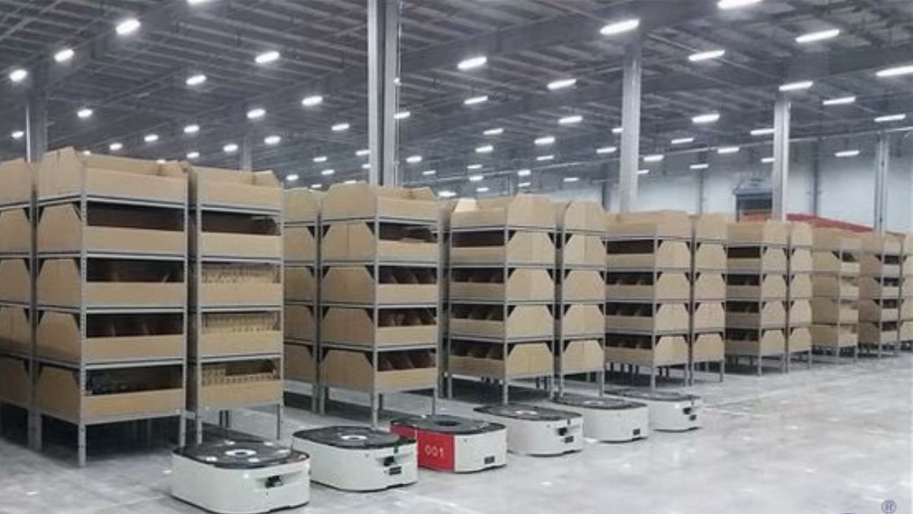 Intelligent AGV Bin Rack Automated Storage Shelving System Warehouse Robot Bin Racking Multi-tier Heavy Duty Industrial Shelving