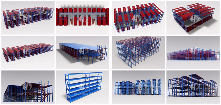 Warehouse Storage Steel Shelving System Metal Mezzanine Racking Industrial Structure Platform