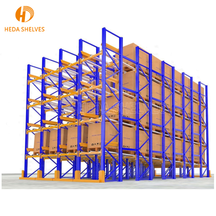 High-Capacity Drive-In Pallet Racking Storage System Drive-Thru Rack For LIFO Pallet Organization Drive in Racking Steel Units